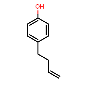 Chemical structure of 4-(3-Buten-1-yl)phenol , CAS 135981-59-8, AChemBlock U139698