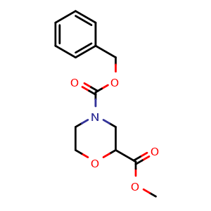 Chemical structure of Methyl N-Cbz-morpholine-2-carboxylate , CAS 135782-22-8, AChemBlock U139705