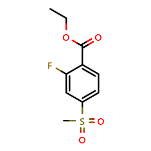Chemical structure of Ethyl 2-Fluoro-4-(methylsulfonyl)benzoate , CAS 1354940-65-0, AChemBlock U139714