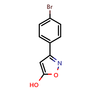 Chemical structure of 3-(4-Bromophenyl)-5-hydroxyisoxazole , CAS 1354930-93-0, AChemBlock U139715
