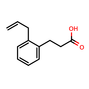 Chemical structure of 3-(2-Allylphenyl)propanoic acid , CAS 1352275-74-1, AChemBlock U139735
