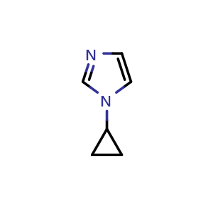Chemical structure of 1-Cyclopropylimidazole , CAS 135207-17-9, AChemBlock U139737