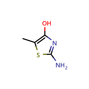 Chemical structure of 2-Amino-5-methylthiazol-4-ol , CAS 133833-95-1, AChemBlock U139787