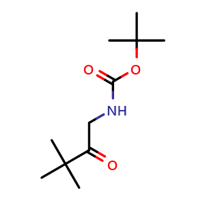 Chemical structure of tert-Butyl 3,3-dimethyl-2-oxobutylcarbamate , CAS 1330753-92-8, AChemBlock U139808