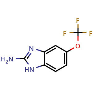 Chemical structure of 2-Amino-5-(trifluoromethoxy)benzimidazole , CAS 132877-27-1, AChemBlock U139813
