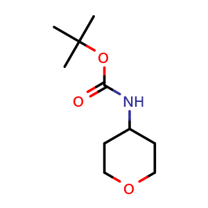 Chemical structure of tert-Butyl tetrahydro-2H-pyran-4-ylcarbamate , CAS 1324000-32-9, AChemBlock U139824