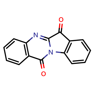 Chemical structure of Indolo[2,1-b]quinazoline-6,12-dione , CAS 13220-57-0, AChemBlock U139827