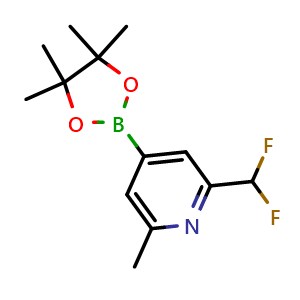 2-(difluoromethyl)-6-methyl-4-(4,4,5,5-tetramethyl-1,3,2-dioxaborolan-2-yl)pyridine