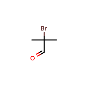 Chemical structure of 2-Bromo-2-methylpropanal , CAS 13206-46-7, AChemBlock U139831