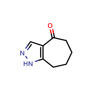 Chemical structure of 5,6,7,8-Tetrahydrocyclohepta[c]pyrazol-4(1H)-one , CAS 1314139-85-9, AChemBlock U139851
