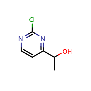 Chemical structure of 1-(2-Chloro-4-pyrimidinyl)ethanol , CAS 1312535-79-7, AChemBlock U139855