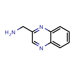 Chemical structure of 2-(Aminomethyl)quinoxaline , CAS 131052-78-3, AChemBlock U139865