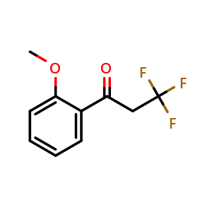 Chemical structure of 3,3,3-Trifluoro-1-(2-methoxyphenyl)-1-propanone , CAS 130654-91-0, AChemBlock U139874