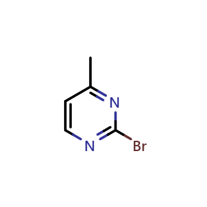 Chemical structure of 2-bromo-4-methyl-pyrimidine , CAS 130645-48-6, AChemBlock U139875