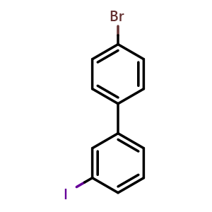 Chemical structure of 4'-Bromo-3-iodo-1,1'-biphenyl , CAS 130201-21-7, AChemBlock U139890