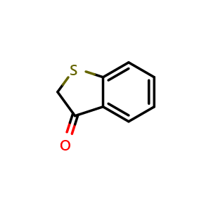 Chemical structure of 1-Benzothiophen-3(2H)-one , CAS 130-03-0, AChemBlock U139892