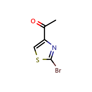 Chemical structure of 1-(2-broMothiazol-4-yl)ethanone , CAS 128979-09-9, AChemBlock U139912
