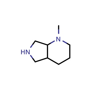 Chemical structure of 1-Methyloctahydropyrrolo[3,4-b]pyridine , CAS 128740-18-1, AChemBlock U139923