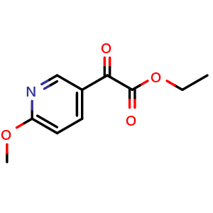 Chemical structure of Ethyl 2-(6-Methoxy-3-pyridyl)-2-oxoacetate , CAS 1280197-11-6, AChemBlock U139938