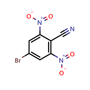 Chemical structure of 4-Bromo-2,6-dinitrobenzonitrile , CAS 1272756-27-0, AChemBlock U139952
