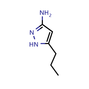 Chemical structure of 3-Amino-5-propylpyrazole , CAS 126748-58-1, AChemBlock U139977