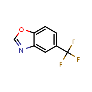 Chemical structure of 5-(Trifluoromethyl)benzoxazole , CAS 1267217-46-8, AChemBlock U139980