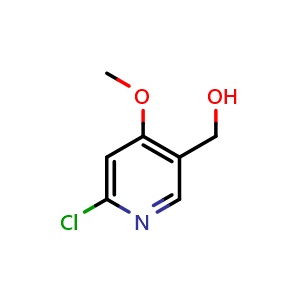 Chemical structure of (6-chloro-4-methoxy-3-pyridyl)methanol , CAS 1263059-66-0, AChemBlock U139995