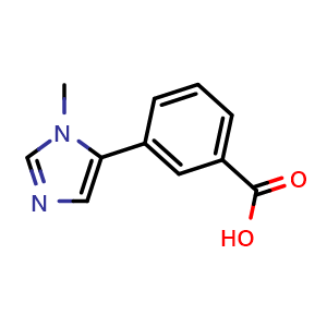 Chemical structure of 3-(1-Methyl-5-imidazolyl)benzoic acid , CAS 1261269-06-0, AChemBlock U140011
