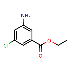 Chemical structure of Ethyl 3-Amino-5-chlorobenzoate , CAS 1261269-01-5, AChemBlock U140014