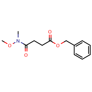 Chemical structure of Benzyl 4-[Methoxy(methyl)amino]-4-oxobutanoate , CAS 1260760-22-2, AChemBlock U140038