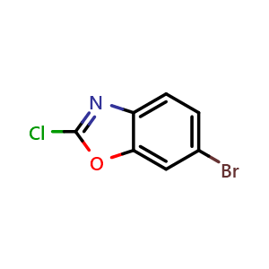 Chemical structure of 6-Bromo-2-chlorobenzoxazole , CAS 1260643-15-9, AChemBlock U140050