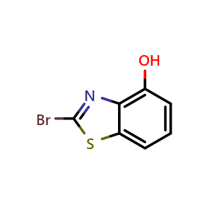 Chemical structure of 2-Bromobenzothiazol-4-ol , CAS 1260385-62-3, AChemBlock U140051