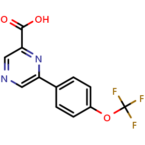 6-[4-(Trifluoromethoxy)phenyl]pyrazine-2-carboxylic acid