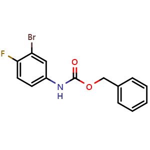 Chemical structure of N-Cbz-3-bromo-4-fluoroaniline , CAS 1256633-39-2, AChemBlock U140075