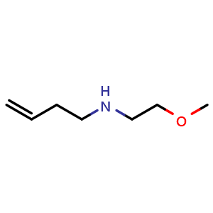 Chemical structure of N-(2-methoxyethyl)but-3-en-1-amine , CAS 1251382-92-9, AChemBlock U140104