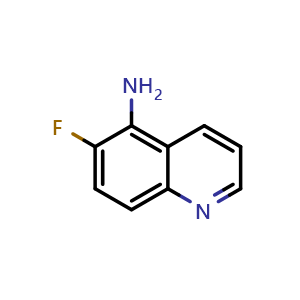 Chemical structure of 5-Amino-6-fluoroquinoline , CAS 1251032-63-9, AChemBlock U140106