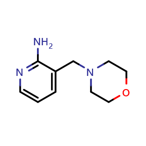 Chemical structure of 2-Amino-3-(morpholinomethyl)pyridine , CAS 1250814-06-2, AChemBlock U140112