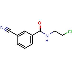 Chemical structure of N-(2-Chloroethyl)-3-cyanobenzamide , CAS 1247759-33-6, AChemBlock U140131