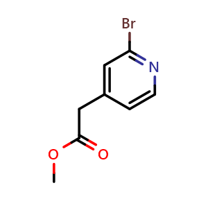 Chemical structure of Methyl 2-(2-Bromo-4-pyridyl)acetate , CAS 1234217-58-3, AChemBlock U140182