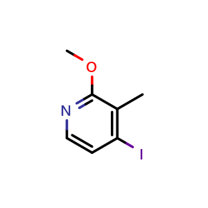 Chemical structure of 4-Iodo-2-methoxy-3-methylpyridine , CAS 1227515-22-1, AChemBlock U140218