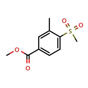 Chemical structure of Methyl 3-Methyl-4-(methylsulfonyl)benzoate , CAS 1226776-89-1, AChemBlock U140228
