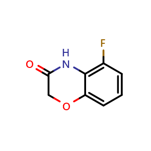 Chemical structure of 5-Fluoro-2H-benzo[b][1,4]oxazin-3(4H)-one , CAS 1221502-66-4, AChemBlock U140249
