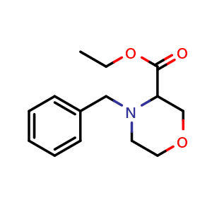 Chemical structure of Ethyl 4-Benzylmorpholine-3-carboxylate , CAS 1219383-86-4, AChemBlock U140258
