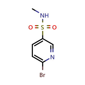 Chemical structure of 6-Bromo-N-methylpyridine-3-sulfonamide , CAS 1215943-03-5, AChemBlock U140271