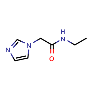 Chemical structure of N-Ethyl-2-(1-imidazolyl)acetamide , CAS 1204921-90-3, AChemBlock U140331