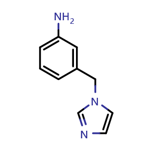 Chemical structure of 3-(1-Imidazolylmethyl)aniline , CAS 120107-85-9, AChemBlock U140351