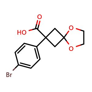 2-(4-bromophenyl)-5,8-dioxaspiro[3.4]octane-2-carboxylic acid