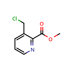 Chemical structure of Methyl 3-(Chloromethyl)pyridine-2-carboxylate , CAS 1196146-77-6, AChemBlock U140402