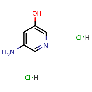 Chemical structure of 3-Amino-5-hydroxypyridine dihydrochloride , CAS 1186663-39-7, AChemBlock U140456