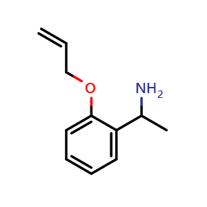 Chemical structure of 1-[2-(Allyloxy)phenyl]ethanamine , CAS 1184578-88-8, AChemBlock U140474